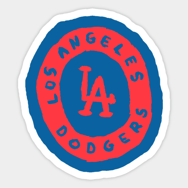 Los Angeles Dodgeeeers 05 Sticker by Very Simple Graph